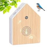 Vogelgezwitscher Bewegungsmelder, Vogelgezwitscher Box, Naturgeräusche Box, Mit Timer, 4 Naturklänge, Holzmaserung, Wandhalterung, Touch-Steuerung Für Toilette Spa Und Entspannung