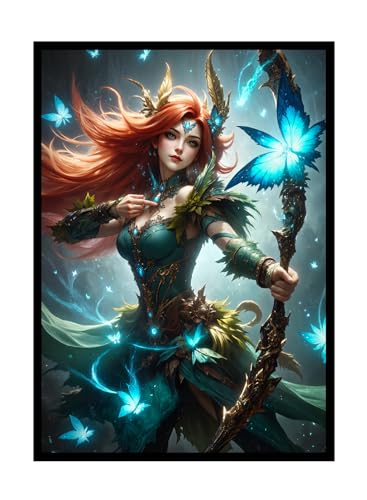 Katomula 100 MTG Card Sleeves with 100 Inner Sleeves, Textured Back Art Sleeves, Fit Standard Size Cards - WindRanger