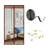 Hiseng Zanzariera Magnetica per Porte, Tenda Zanzariera, Anti-zanzare, Varie Taglie, Nessun Attrezzo Richiesto, Facile da Installare, per Casa Balcone Cucina (0701 Marrone,85x230cm (LxA))