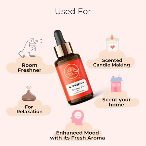 Image of Eucalyptus Essential Oil for Skin, Hair, Diffuser, Humidifier, DIY Soap Making, Candle Making & Aromatherapy 15ml (0.5 oz)