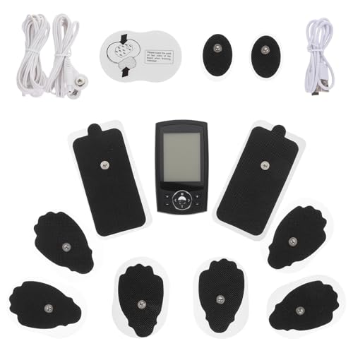 1 Juego masajeador massage masajes aparato masaje Electroestimulación relajacion máquina de estimulador muscular eléctrico máquina de masaje estimulador muscular el plastico FRCOLOR