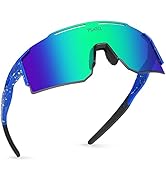 PSATCL Polarized Sports Sunglasses for Men and Women, UV400 Outdoor Windproof Cycling Sunglasses ...