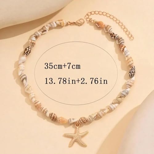 Collier pierres précieuses naturelles coquillage ajustable fini les bijoux fixes - 2