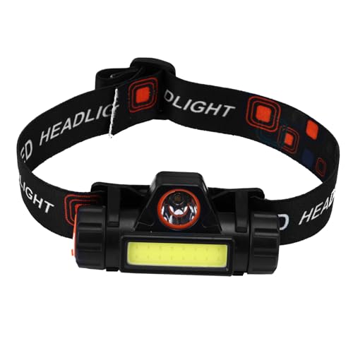 Linterna frontal LED para trabajo exterior y pesca nocturna recargable por USB negro
