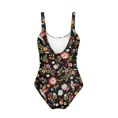 Image of Girls One Piece Swimsuit Beach Sport Athletic Bathing Suits Quick Dry Summer Hawaiian Swimwear for Teens Size 7-20