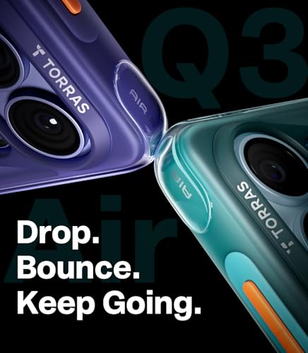 Image of TORRAS Ostand Q3 Air for Samsung Galaxy S26 Ultra Case with 360 Magnetic Stand, Fit for MagSafe, Airbag Cushion, Mil-Grade Drop Tested, Shockproof Phone Case for S26 Ultra 6.9 inch, Glacier Sprint