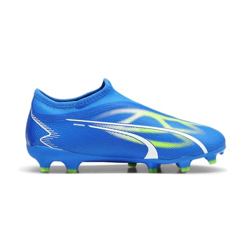 PUMA PUMA Ultra Match Ll FG/AG Jr Trainers Unisex Kids, Ultra Blue White Pro Green, 29 EU
