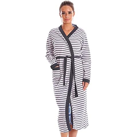 Malay Cotton Striped Long Sleeve Dressing Gown Cover