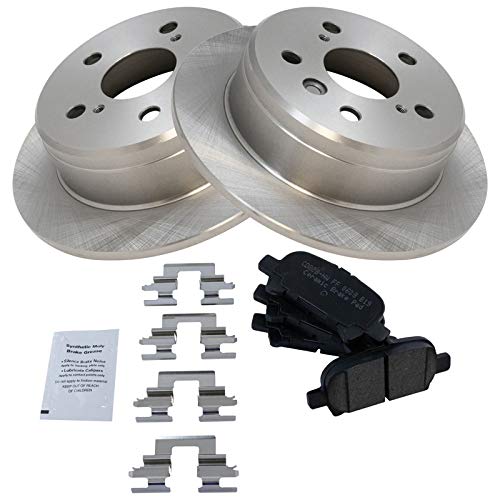 Image of TRQ Rear Ceramic Brake Pad and Rotor Set