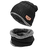 Weich und Warm -- Feinstrickwolle und weiche Plüsch-Innenschicht, sowohl angenehm als auch warm, sind in kalten Wintern unverzichtbar
