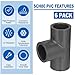 Klyyo Clyro 6 Pack Schedule 80 PVC Pipe Fitting Tee, 1