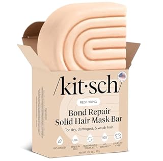 Kitsch Bond Repair Hair Mask – Strengthening Bond Repair Hair Treatment to Restore and Replenish - Hair Mask for Damaged Hair & Dry - Solid Hair Care for All Hair Types - 2.7 oz