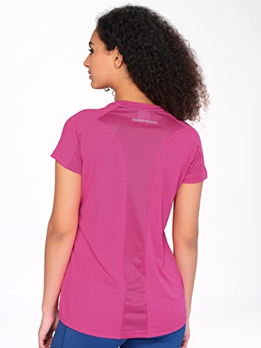 Image of TECHNOSPORT Women's 100% Polyester Regular Fit T-Shirt
