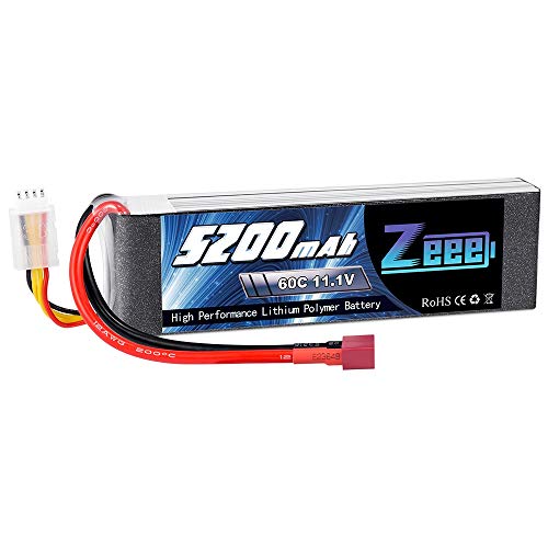 Zeee 3S lipo 11,1V 5200mAh 60C litio Batteria RC batteria, con connectore Deans T spina, per RC FPV Racing UAV Drone Evader BX RC Veicolo Auto LKW Truggy RC Nave RC Modells RC Hobby