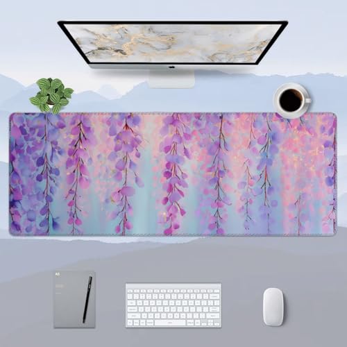 Tapis de souris violet antidérapant anti-glisse XXL
