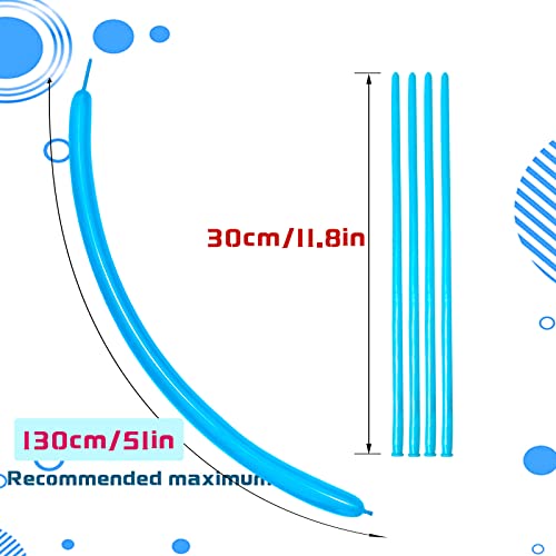 Image of Light Blue Long Balloons Premium 260 Twisting Balloons Animals Magic for Birthday Kids Wedding Party Supply 100pcs