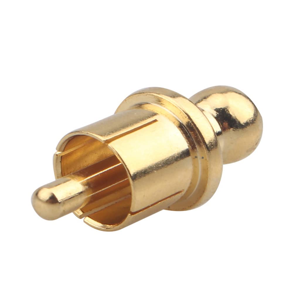 20 Stück Cinch-Stecker Lötfrei – Vergoldete Audio/Video Adapter | Für Lautsprecherkabel, Heimkino, Verstärker | Einfache Montage, Farbcodiert