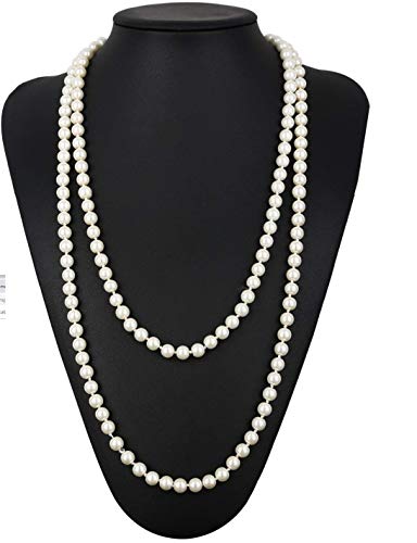 Vibe Old Lady Wig Cosplay Set, White Hair Granny Wig With Pearl Necklace, Glasses, Glass Chain Accessories, 5 Pieces Total …(White Curly) #TOP3
