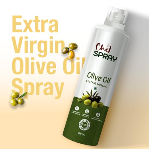 Image of ChefSPRAY Extra Virgin Olive Oil Spray - Pack of 2 | 100% Natural, No Gas, Healthy Cooking Oil Spray | Perfect for Salads, Grilling, Baking & Air Frying - 200 mL Each