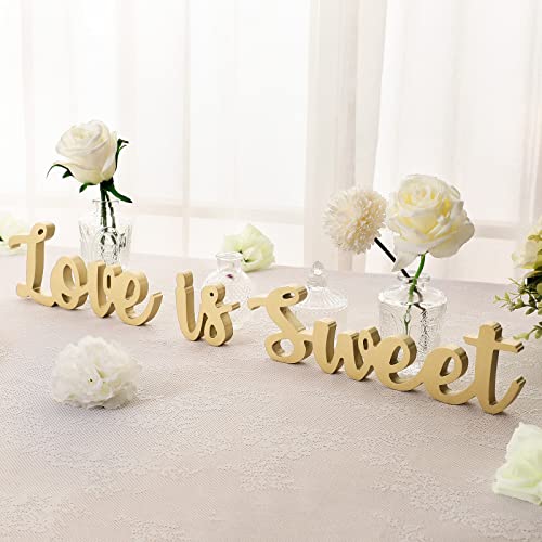 Love Is Sweet Table Decor Hollow Sign Wooden Love Is Sweet Sign for...