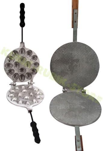 Lot 2 Metal Mold Maker Sweet Waffles Wafer + Oreshki 16 by 1000 Melochey