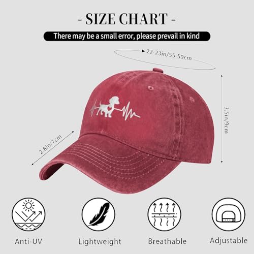 Gorra de béisbol ajustable vintage roja para mujer miniatura 6