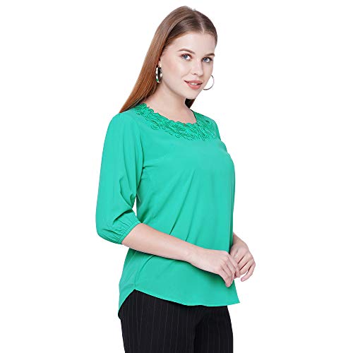 Image of GO-4 IT Women's Top with Cutwork Embroidery in Neck