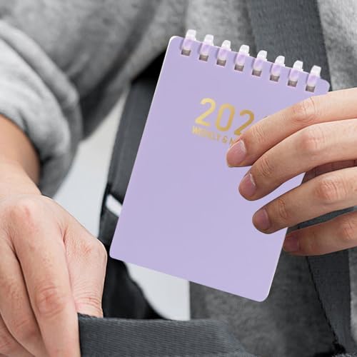 Qyljeiwred Agenda diaria | Calendario diario 2026, tamaño de bolsillo, cuaderno de trabajo A7 suave para notas de campo, reuniones, escuela, universidad, derecho, aula - imagen 9