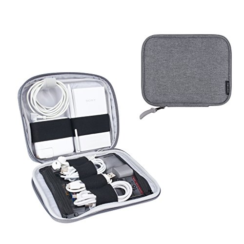 Comfyable Cable Organizer Travel Small Bag, Cord Case for Wires Electronic Accessories, Power