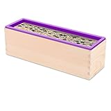 42oz Flexible Rectangular Soap Silicone Loaf Mold with Wood Box for Beginners for Small-Batch Soaps,Both CP and MP Soaps by ZYTJ (soap Mold)