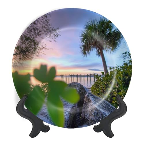 Decorative Plates for Display Park Merritt Island Gift Plates Ceramic Collections Plates Hanging Artwork for Living Dining Room Kitchen Souvenir