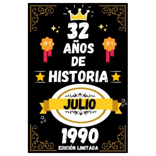 CUADERNO, 32 AÑOS DE HISTORIA JULIO 1990 EDICIÓN LIMITADA: Regalo de 32 cumpleaños para mujeres y hombres, ideas de 32 cumpleaños... un cumpleaños... ... regalo de 32 cumpleaños para él/ella.