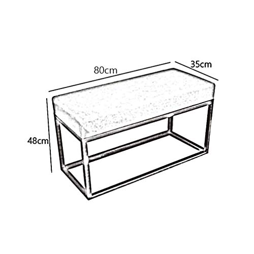 Taburete de dormitorio nórdico azul de 80cm para pie de cama 4