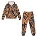 YECARYPOD Dead Leaf Boys Girls 2 Piece Tracksuit Athletic Sweatsuits Pullover Clothes Kids Zip Sweatshirt and Jogger Sweatpants Fall Casual Jacket Coat Children Sweat Suits Girls Fashion Clothes Set