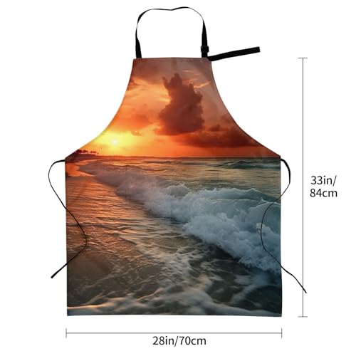 Tablier motif nénuphar ajustable pour cuisiner et jardiner - 2