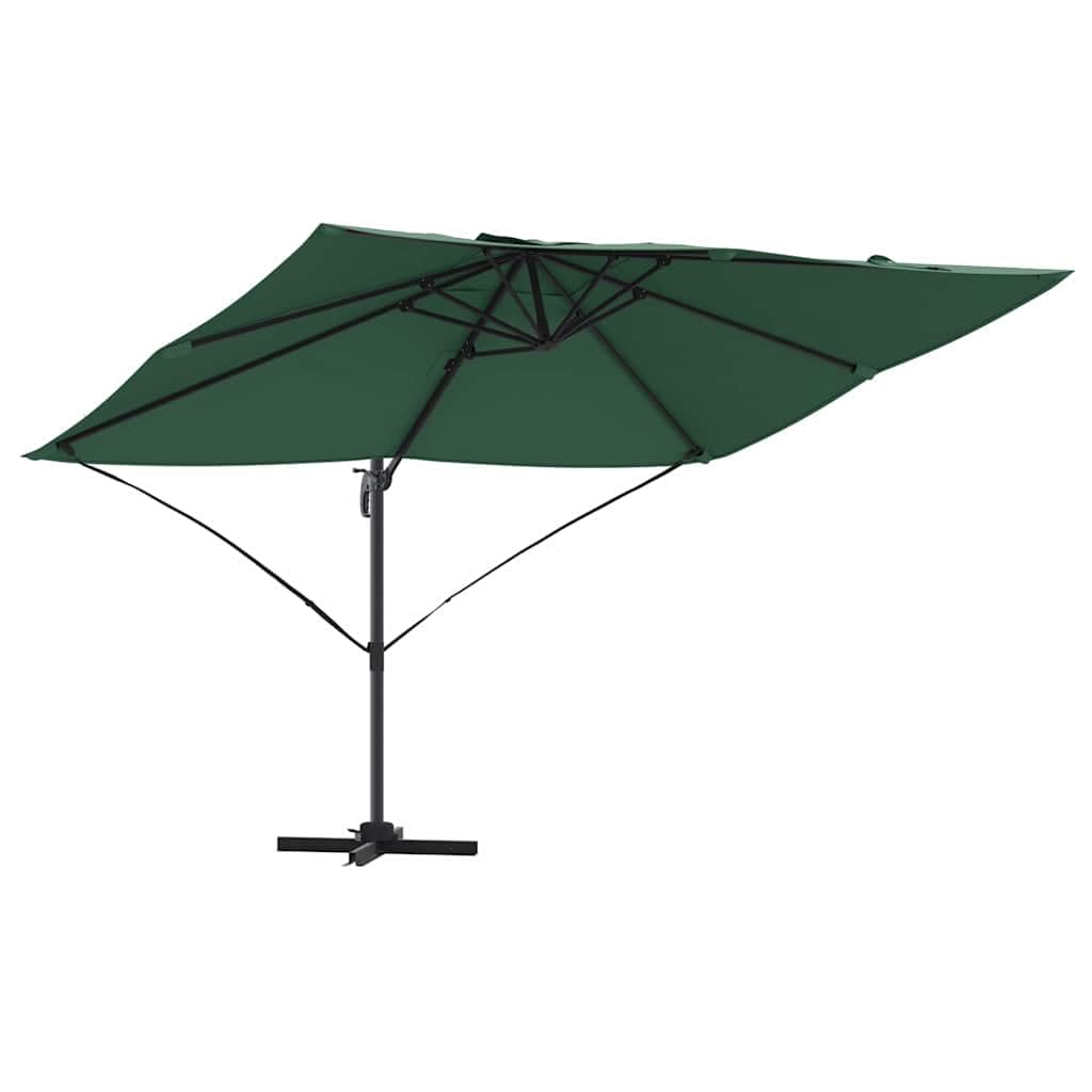 Sombrilla de jardín giratoria 360° con manivela para proteger toda la terraza 8