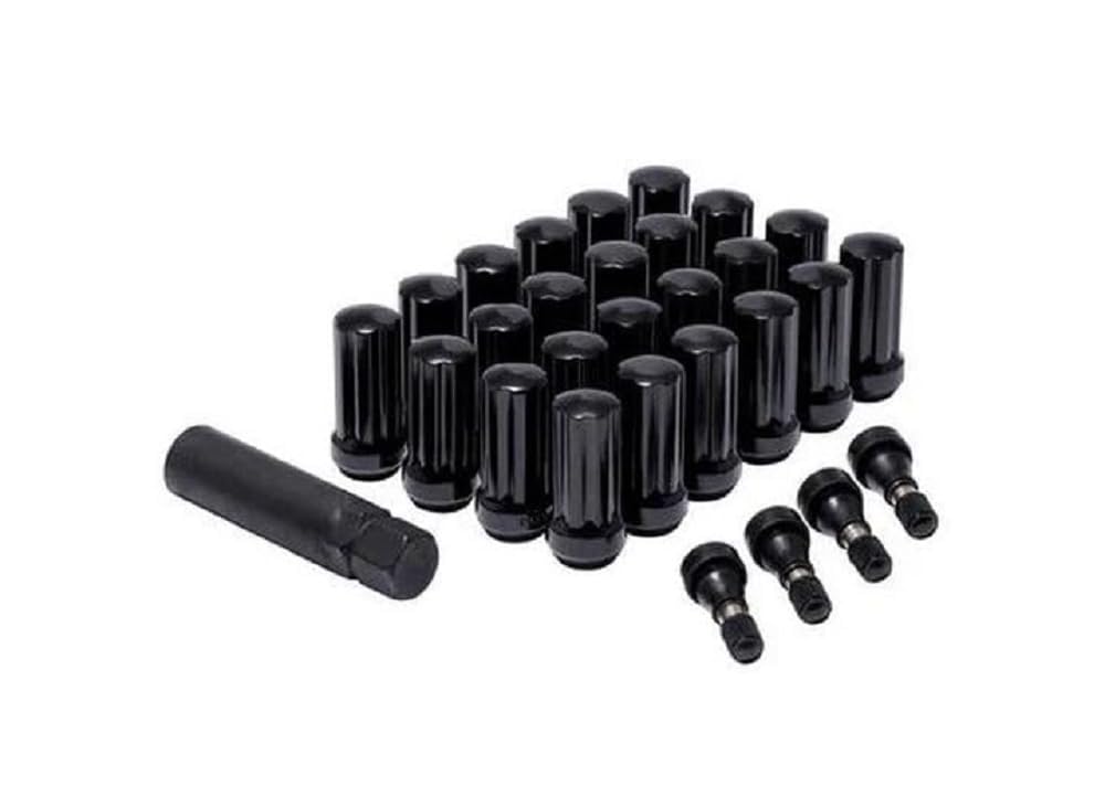Black Lug Nut Kit (32-Piece) - Silverado/Sierra/Ford F-150/SVT Raptor/Land Cruiser/Ram 1500/Toyota Tundra/JL PartNo PXA16145B