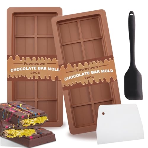Schokoladenform Silikon Dubai Schokolade Form-2 Stück Schokoladenform Mit Silikonspatel-Set Geeignet Für Handgemachte Schokolade Bonbons