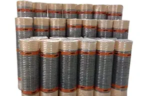 MESHTECH Welded Mesh Hot Dipped GI Wire Black Iron Natural Roll (7ft X 50ft)