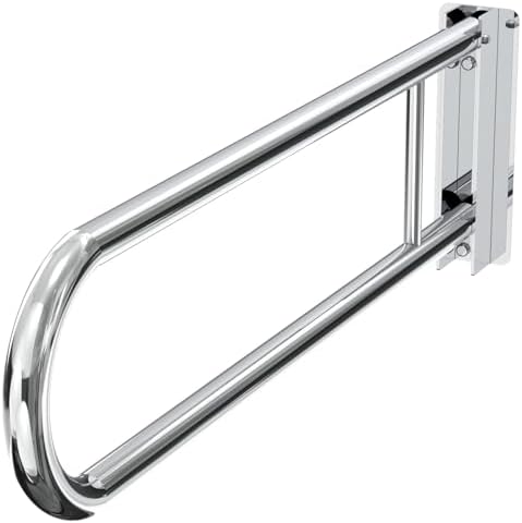 Barra de Apoio Articulada Para Sanitário 70cm Cromada UN