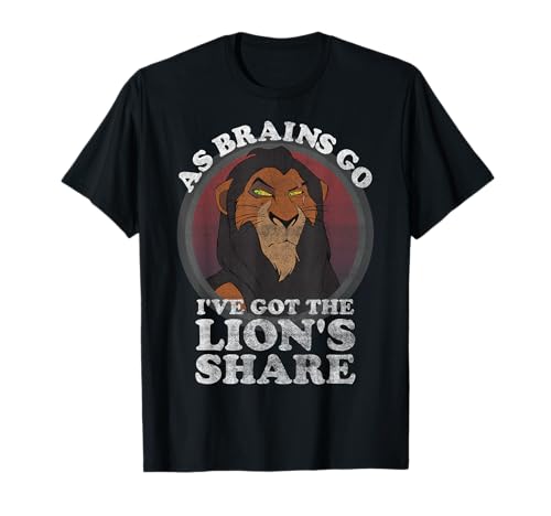 T-shirt Lion King Scar imprimé Disney vêtement coton col rond