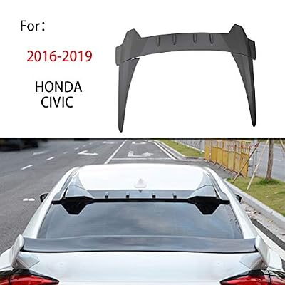 NINTE Roof Spoiler for Honda 10th Gen Civic 2016-2021 Sedan Models Unpainted ABS Type R Style Rear Spoiler Wing