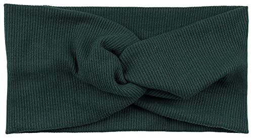 styleBREAKER hairband in a fine rib look with bow, headband, ladies, 04026009, Colour:Dark Green