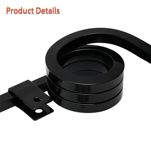 Image of Angle Down Bar Type Truck Mud Flap Hangers Arm Universal Mudflap for Trucks, semi, Trailers, RVs and More, 3 Coiled 0.640 inch inch Square Steel