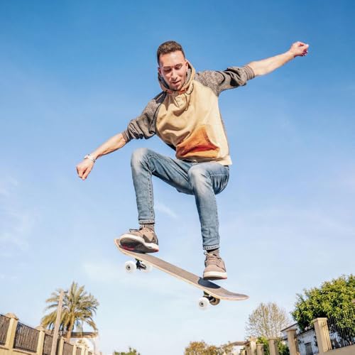 DONGKER Skateboard Rollen, 4 Stück 52x32 mm 95A Härte PU Skateboardräder, Skateboard Räder mit Lagern, Kompatibel mit den meisten Standard-Skateboard-Achsen