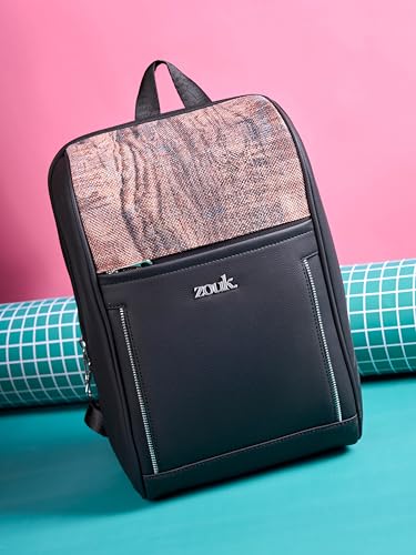 Image of ZOUK Olina Daypack for Women - Convertible Backpack with Laptop & iPad Compartments | Stylish Handcrafted Office & Travel Bag with Water-Resistant Lining & Dual Straps |