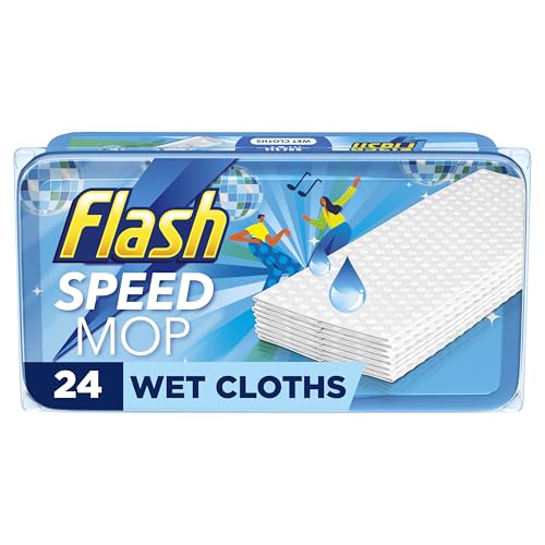 Image of Flash Speedmop Floor Cleaner Antibac Wipes with Lemon Scent, 4x24, for A Fast & Easy Clean