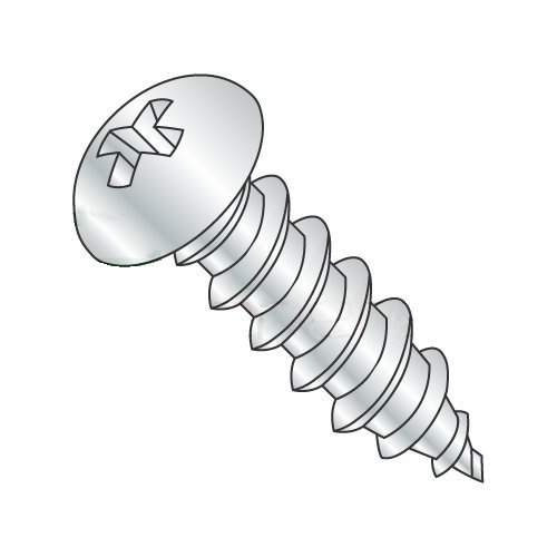 #10 x 1 Type A Self-Tapping Screws/Phillips/Round Head/Steel/Zinc (Carton: 5,000 pcs)