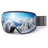 【SICHER UND ROBUST】 Schneebrillen bieten 100% Schutz, um gefährliche UVA und UVB Strahlung zu verhindern. Es hat 3 Schichten von Schwämmen, die Schweiß aufnehmen können.Diese Winter Schnee Sport Snowboardbrille haben verstellbare Schultergurte und sind auch für die meisten Altersgruppen und Kopfgröße geeignet.