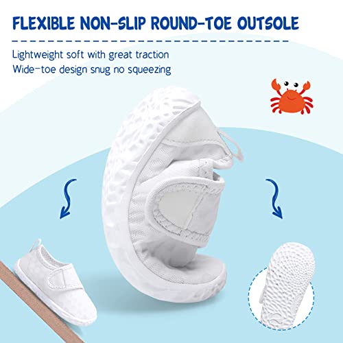 Image of LeIsfIt Toddler Water Shoes Boys Girls Barefoot Aqua Socks Kids Breathable Quick-Dry Swim Shoes for Beach Pool Surf